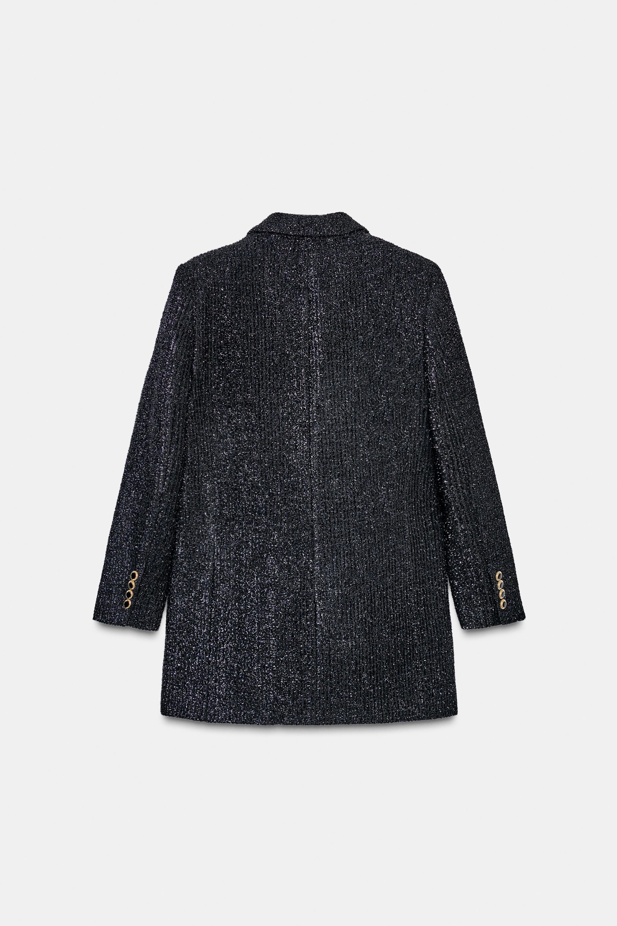 METALLIC THREAD DOUBLE BREASTED BLAZER